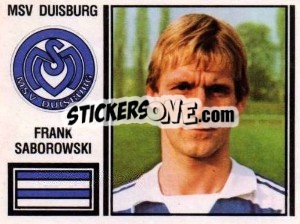 Cromo Frank Saborowski - German Football Bundesliga 1980-1981 - Panini