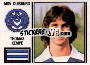 Sticker Thomas Kempe - German Football Bundesliga 1980-1981 n. 105 - Panini