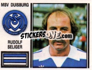 Cromo Rudolf Seliger - German Football Bundesliga 1980-1981 - Panini
