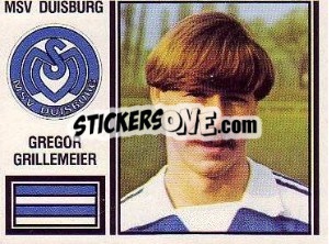 Sticker Gregor Grillemeier - German Football Bundesliga 1980-1981 - Panini