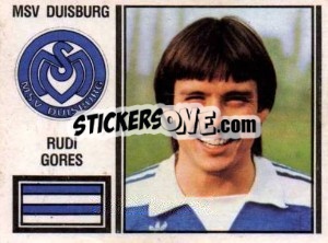 Cromo Rudi Gores - German Football Bundesliga 1980-1981 - Panini