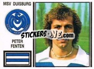 Cromo Peter Fenten - German Football Bundesliga 1980-1981 - Panini