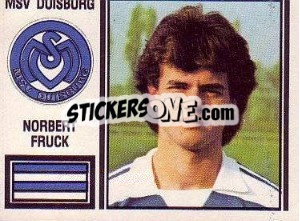 Cromo Norbert Fruck - German Football Bundesliga 1980-1981 - Panini