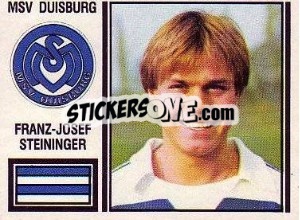 Sticker Franz-Josef Steininger - German Football Bundesliga 1980-1981 - Panini