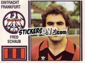 Sticker Fred Schaub - German Football Bundesliga 1980-1981 - Panini