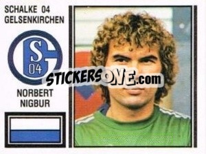 Cromo Norbert Nigbur - German Football Bundesliga 1980-1981 - Panini