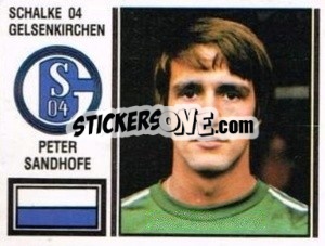 Sticker Peter Sandhofe - German Football Bundesliga 1980-1981 - Panini