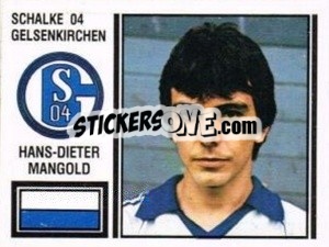 Cromo Hans-Dieter Mangold - German Football Bundesliga 1980-1981 - Panini