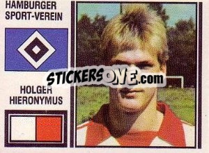 Cromo Holger Hieronymus - German Football Bundesliga 1980-1981 - Panini