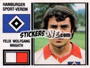 Cromo Felix Wolfgang Magath - German Football Bundesliga 1980-1981 - Panini