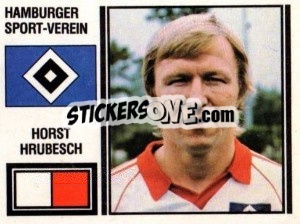 Cromo Horst Hrubesch - German Football Bundesliga 1980-1981 - Panini