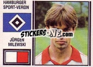 Cromo Jürgen Milewski - German Football Bundesliga 1980-1981 - Panini