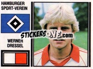 Sticker Werner Dressel - German Football Bundesliga 1980-1981 - Panini