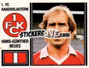 Cromo Hans-Günther Neues - German Football Bundesliga 1980-1981 - Panini