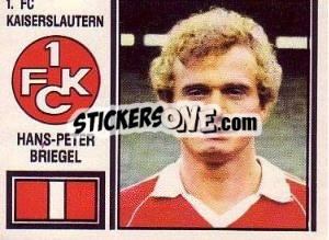 Cromo Hans-Peter Briegel - German Football Bundesliga 1980-1981 - Panini