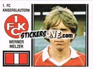 Cromo Werner Melzer - German Football Bundesliga 1980-1981 - Panini