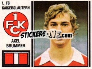Cromo Axel Brummer - German Football Bundesliga 1980-1981 - Panini