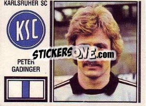 Cromo Peter Gadinger - German Football Bundesliga 1980-1981 - Panini
