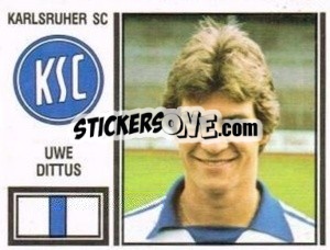 Cromo Uwe Dittus - German Football Bundesliga 1980-1981 - Panini