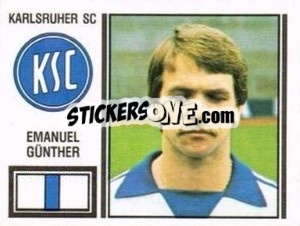 Sticker Emanuel Günther - German Football Bundesliga 1980-1981 - Panini