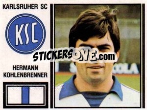 Cromo Hermann Kohlenbrenner - German Football Bundesliga 1980-1981 - Panini