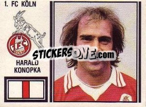 Cromo Harald Konopka - German Football Bundesliga 1980-1981 - Panini