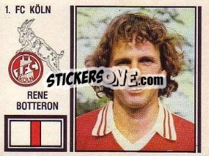 Cromo Rene Botteron - German Football Bundesliga 1980-1981 - Panini