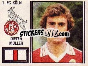 Sticker Dieter Müller - German Football Bundesliga 1980-1981 - Panini