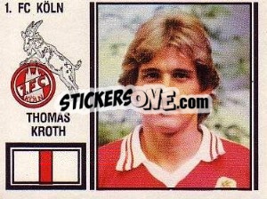 Sticker Thomas Kroth - German Football Bundesliga 1980-1981 - Panini