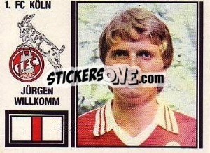 Cromo Jürgen Willkomm - German Football Bundesliga 1980-1981 - Panini