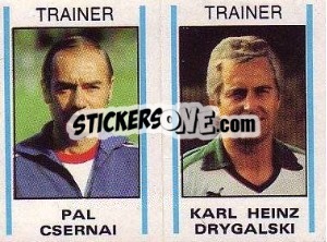 Cromo Pal Csernai / Karl Keinz Drygalsko - German Football Bundesliga 1980-1981 - Panini