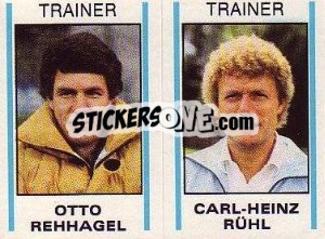 Sticker Otto Rehhagel / Carl-Heinz Rühl - German Football Bundesliga 1980-1981 n. 239 - Panini