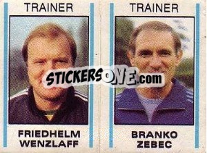 Sticker Friedhelm Wenzlaff / Branko Zebec - German Football Bundesliga 1980-1981 n. 241 - Panini