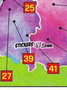 Sticker Landkarte Vereine 2. Liga - German Football Bundesliga 1980-1981 n. 436 - Panini