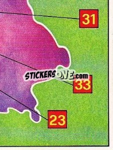 Sticker Landkarte Vereine 2. Liga - German Football Bundesliga 1980-1981 n. 437 - Panini