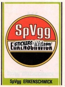 Cromo SpVgg Erkenschwick Wappen - German Football Bundesliga 1980-1981 - Panini