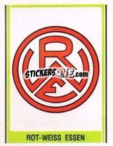 Sticker Rot-Weiss Essen Wappen - German Football Bundesliga 1980-1981 - Panini