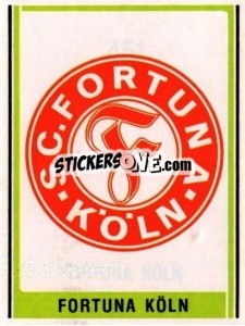 Sticker Fortuna Köln Wappen - German Football Bundesliga 1980-1981 n. 451 - Panini