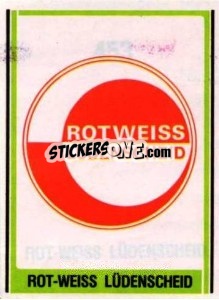 Sticker Rot-Weiss Lüdenscheid Wappen - German Football Bundesliga 1980-1981 - Panini