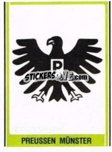 Cromo Preussen Münster Wappen - German Football Bundesliga 1980-1981 - Panini