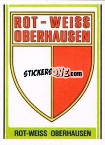 Sticker Rot-Weiss Oberhausen Wappen - German Football Bundesliga 1980-1981 - Panini