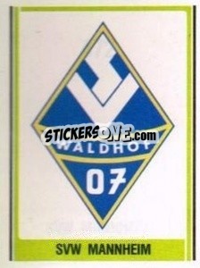 Cromo SVW Mannheim Wappen - German Football Bundesliga 1980-1981 - Panini