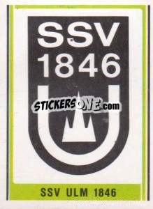 Cromo SSV Ulm 1846 Wappen - German Football Bundesliga 1980-1981 - Panini
