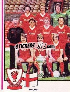 Sticker FC Liverpool Mannschaft - German Football Bundesliga 1980-1981 - Panini
