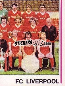 Sticker FC Liverpool Mannschaft - German Football Bundesliga 1980-1981 - Panini