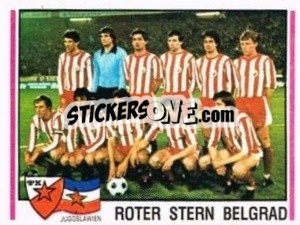Sticker Roter Stern Belgrad Mannschaft - German Football Bundesliga 1980-1981 - Panini