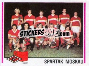 Cromo Spartak Moskau Mannschaft - German Football Bundesliga 1980-1981 - Panini