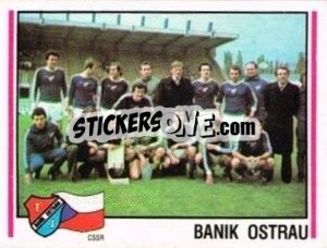Sticker Banik Ostrau Mannschaft - German Football Bundesliga 1980-1981 - Panini