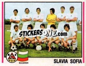 Cromo Slavia Sofia Mannschaft - German Football Bundesliga 1980-1981 - Panini