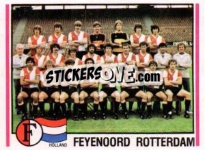 Sticker Feyenoord Rotterdam Mannschaft - German Football Bundesliga 1980-1981 - Panini
